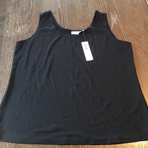 Black microfiber contemporary tank